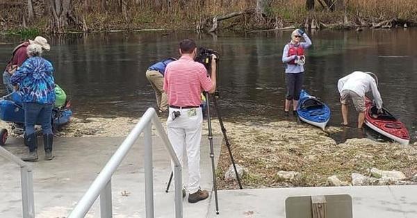 Dylan Lyons, WCJB, Ichetucknee River, Photo: Gretchen Quarterman