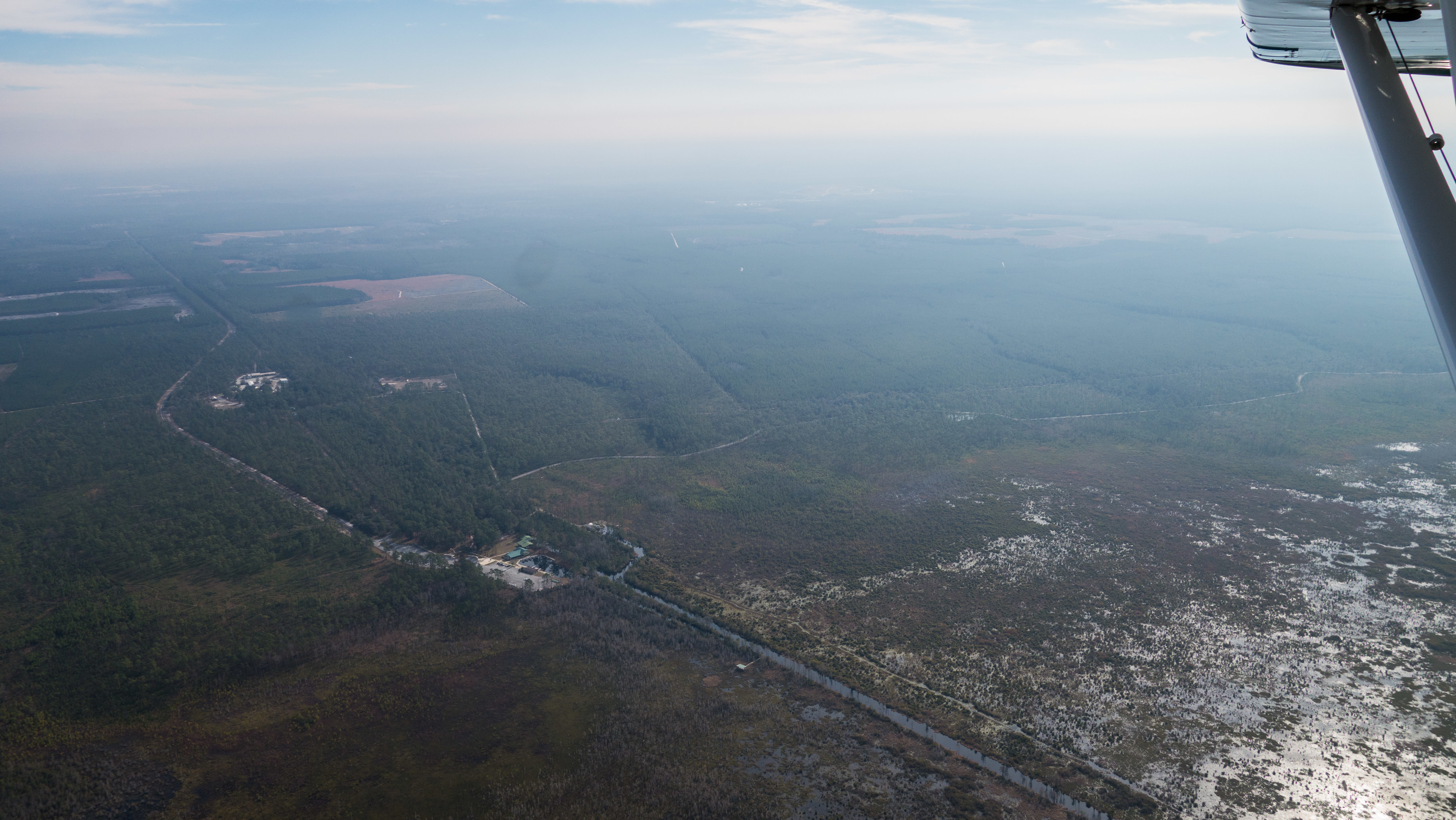 Chesser Island Landfill upper right, 30.743270, -82.144679