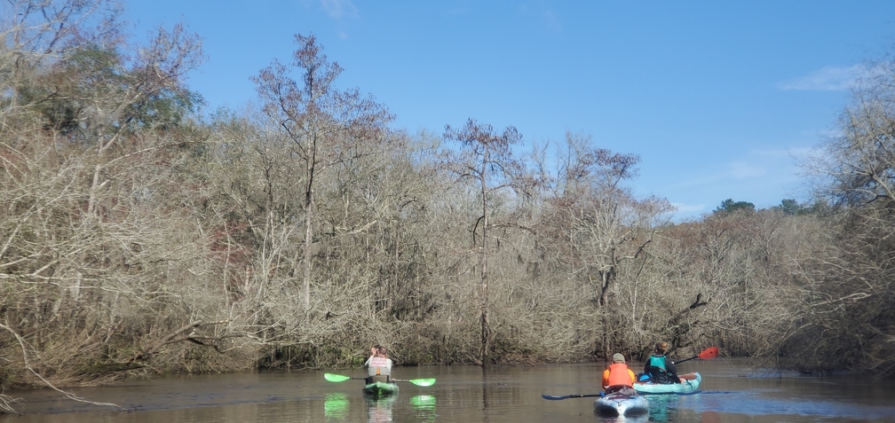 Three paddlers, 10:04:02, 30.8384530, -83.3713280