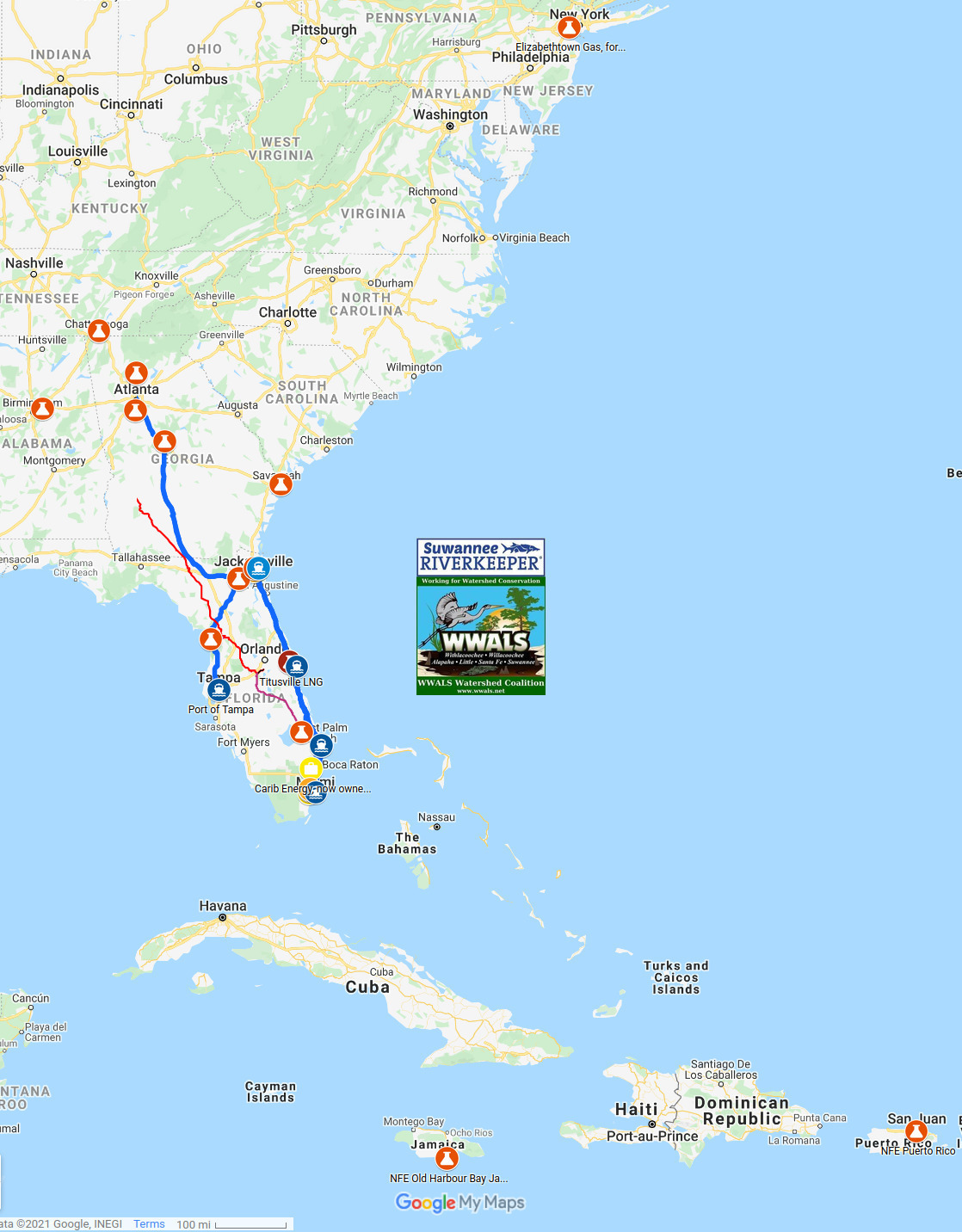 Map: LNG export and import to islands