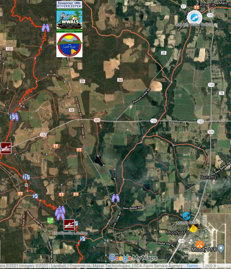 Map: Ray City, Cat Creek, Withlacoochee River