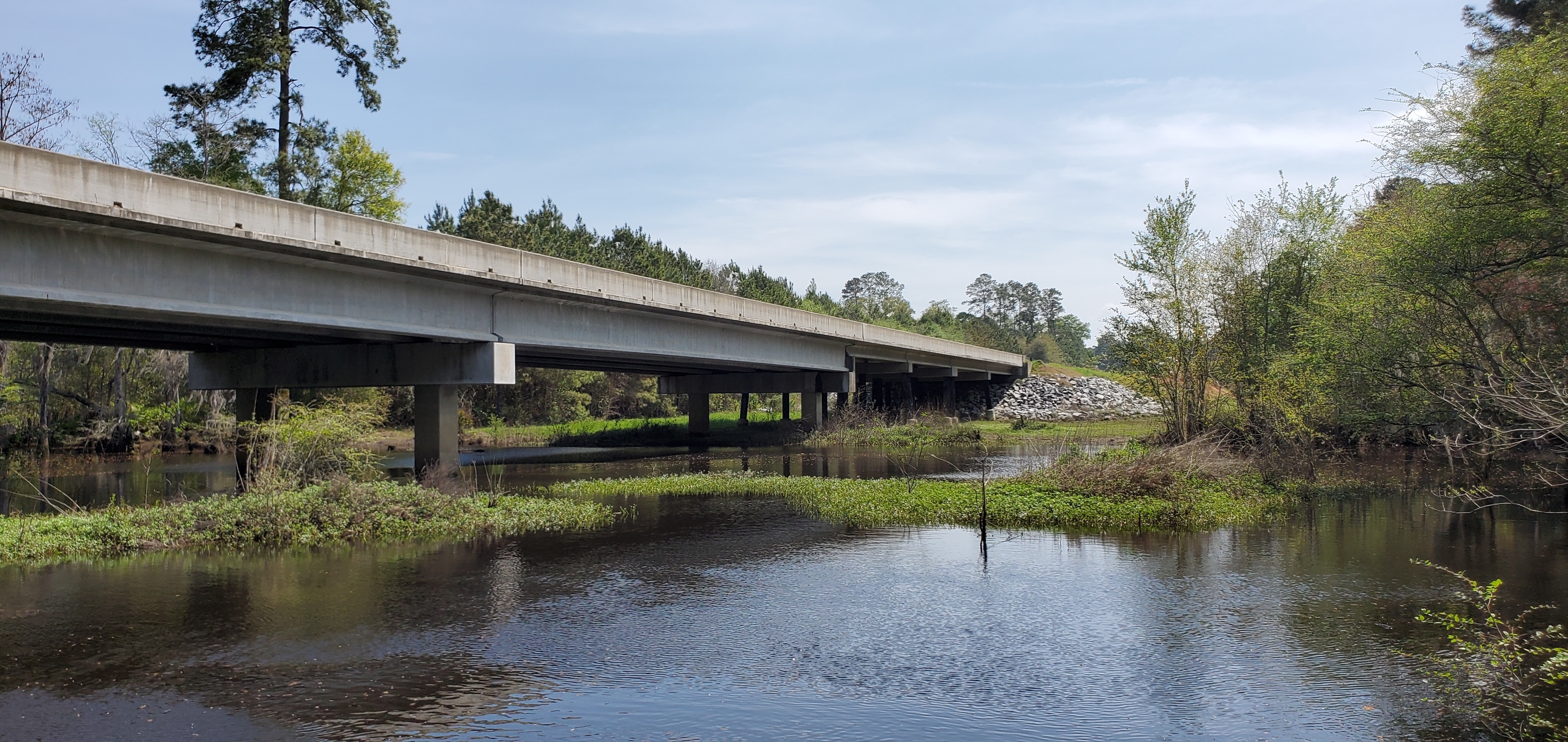 Pretty high water at GA 37 bridge, 12:48:41, 31.1202200, -83.3217840