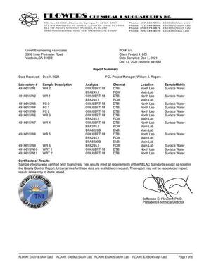 [Laboratory # Sample Description]