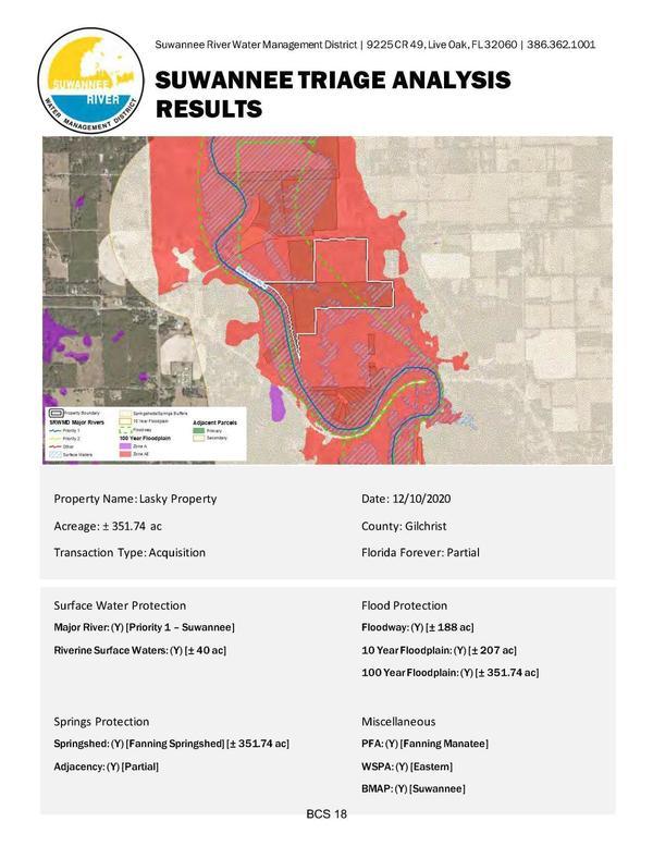 SUWANNEE TRIAGE ANALYSIS