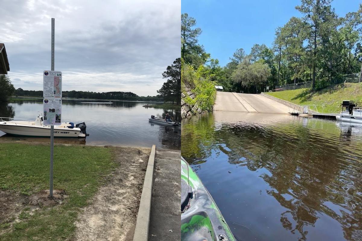 Reed Bingham State Park East Boat Ramp (Dan Phillips), Gibson Park Boat Ramp (Bobby McKenzie)