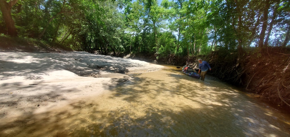 Dragging upstream, 13:08:40, 30.8633053, -83.3188517