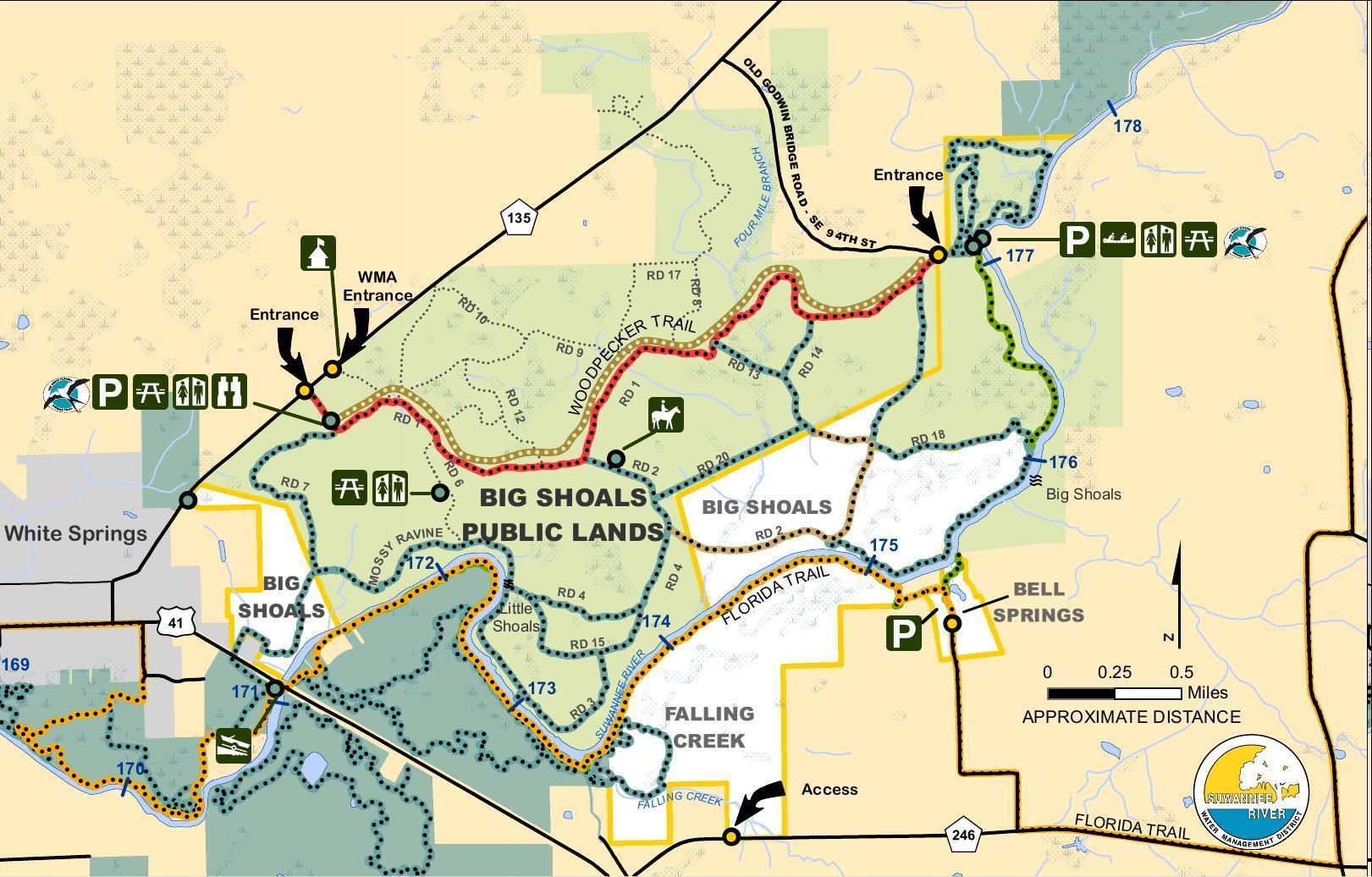 Map: Big Shoals Tract --SRWMD