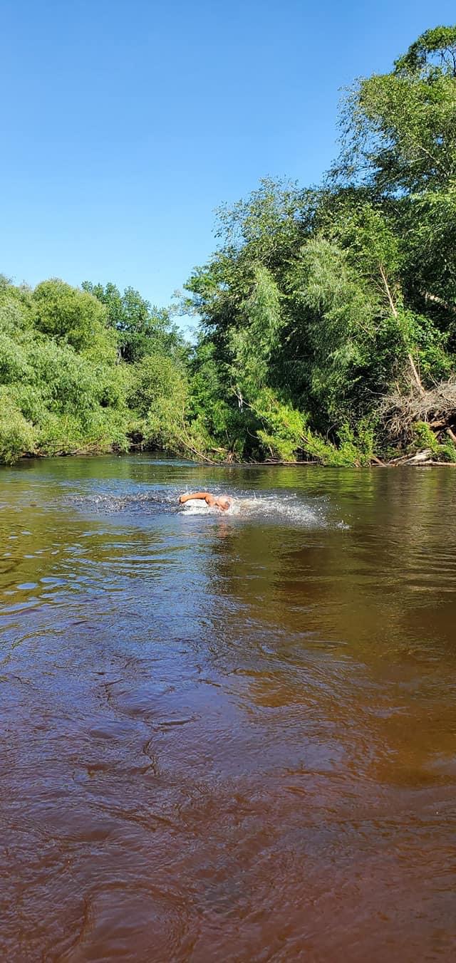 Swimming between Knights Ferry, Nankin, Bobby Mckenzie, 30.697597, -83.449274