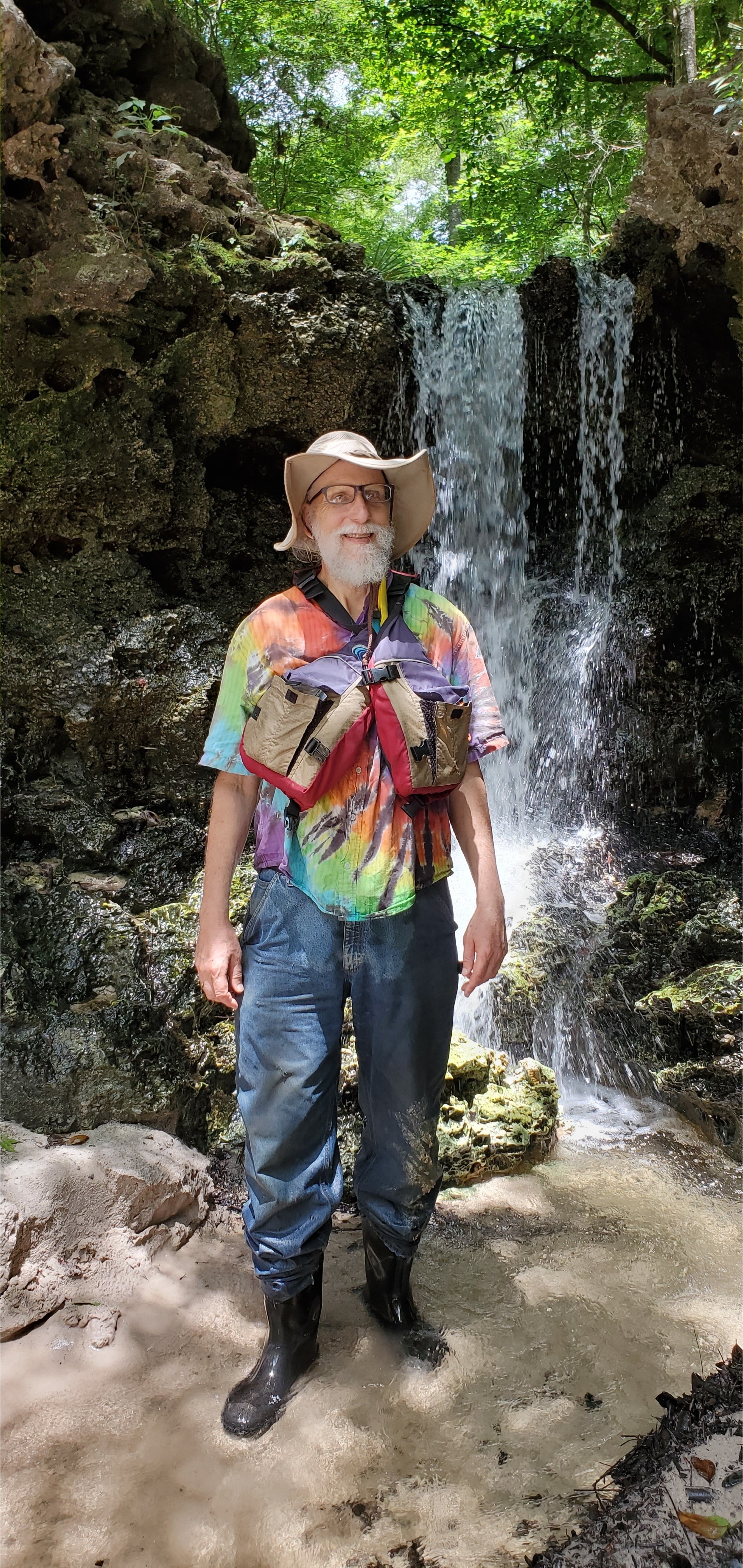 Suwannee Riverkeeper John S. Quarterman, Turket Creek Waterfall, 12:50:06, 30.6044438, -83.0756766