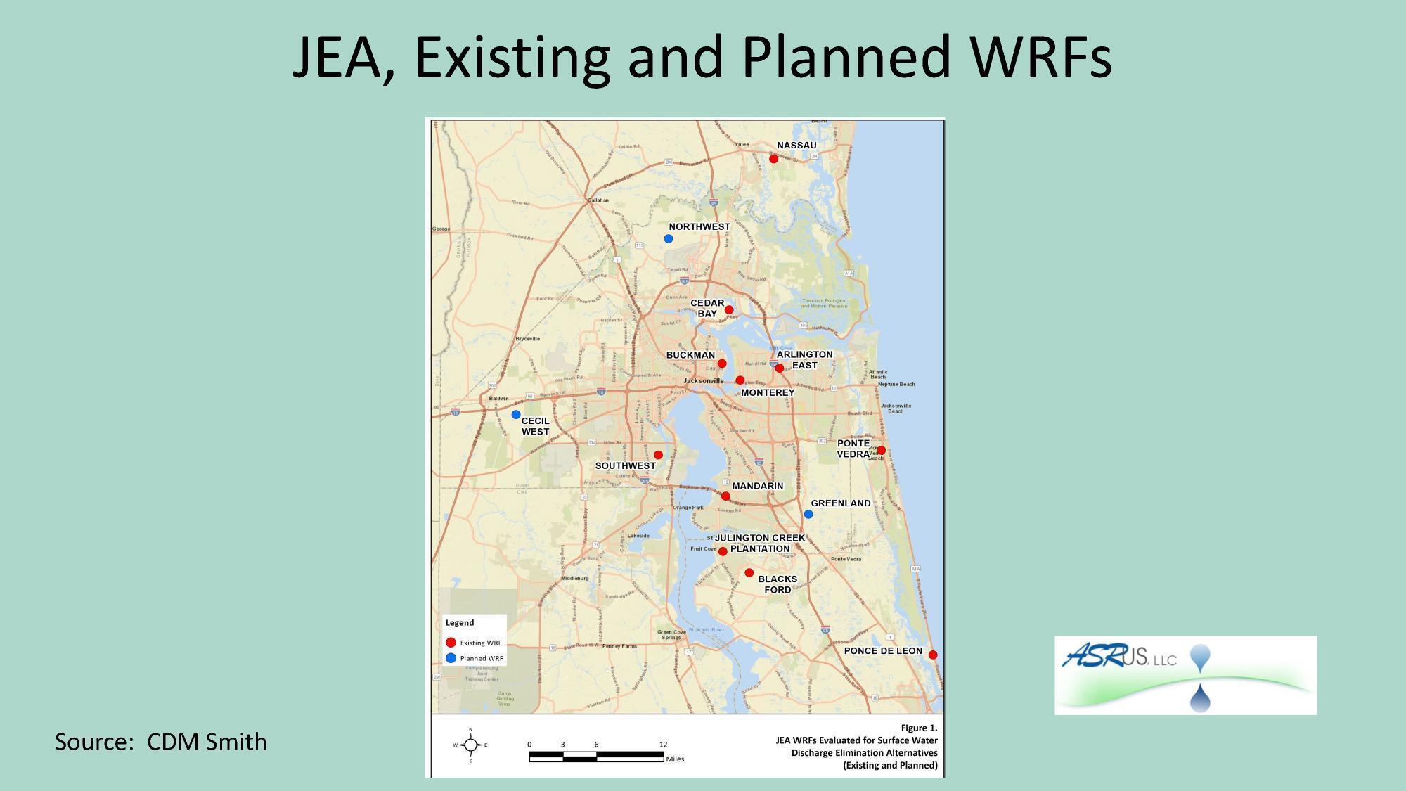 JEA, Existing and Planned WRFs, 2022-12-01 --ASR US