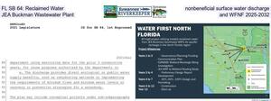 [FL SB 64: Reclaimed Water, nonbeneficial surface water discharge, JEA Buckman Wastewater Plant, and WFNF 2025-2032]
