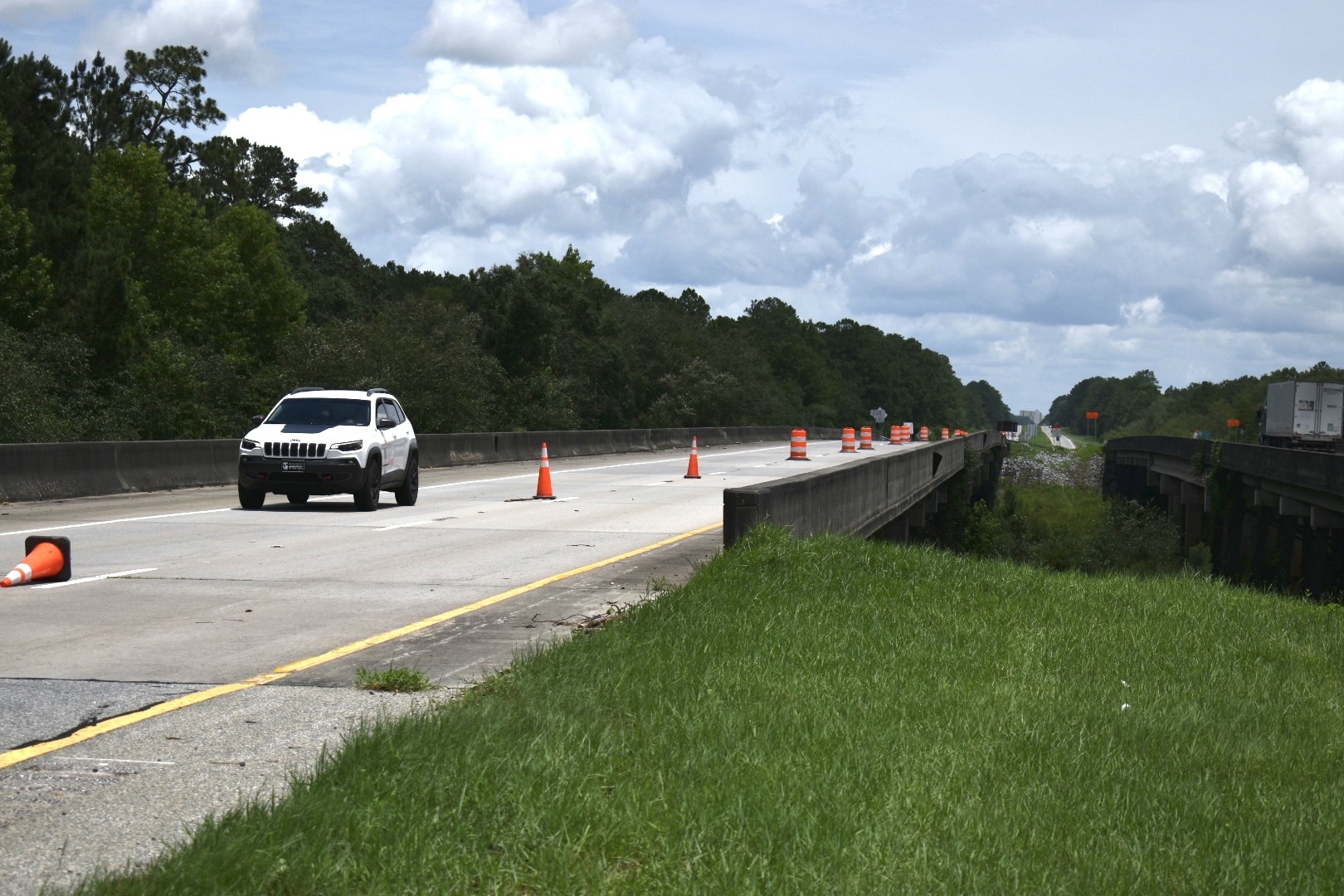 US 84: It was very nice for the county to put up cones for me 2021-07-08