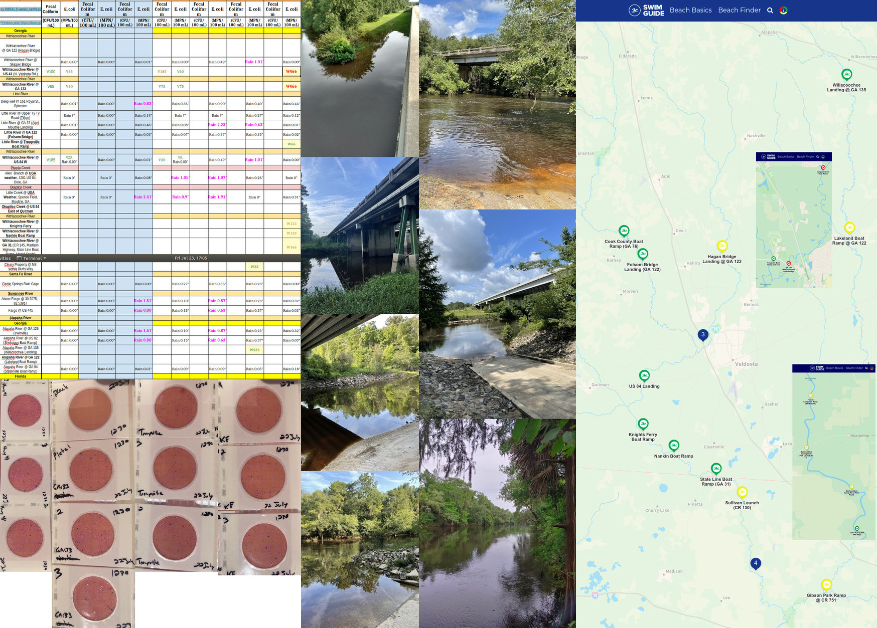 Chart, Up and Down Withlacoochee River, Map