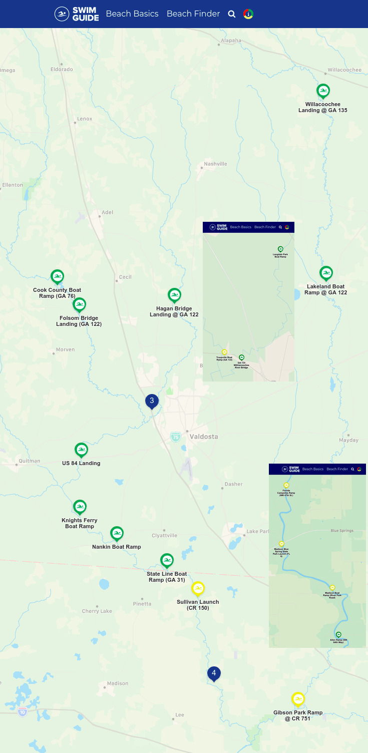 Map: Good Up and Down, Swim Guide 2021-07-29