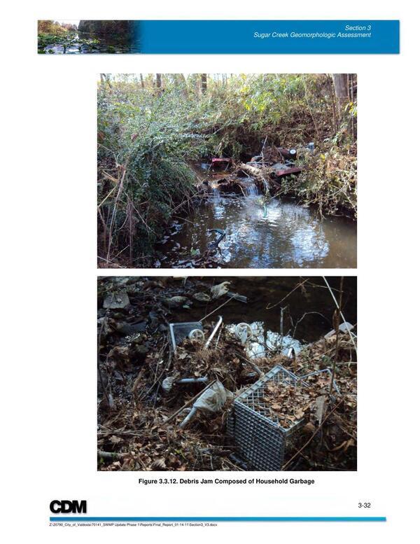 Figure 3.3.12. Debris Jam Composed of Household Garbage