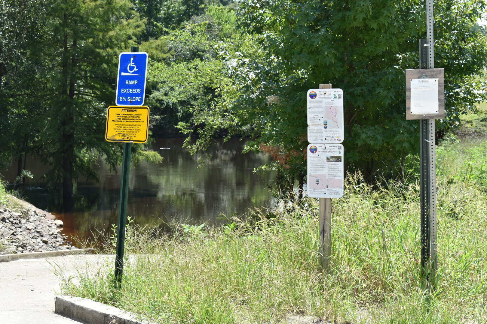 Signs, State Line Boat Ramp, 2021-08-12