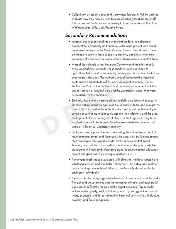 Secondary Recommendations