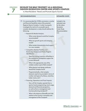 [STRATEGY 7: DEVELOP THE BRAY PROPERTY AS A REGIONAL INDOOR RECREATION CENTER AND SPORTS COMPLEX]