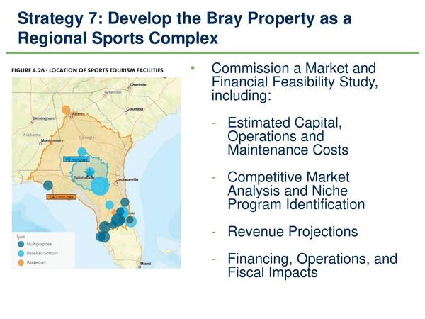 Strategy 7: Develop the Bray Propert as Regional Sports Complex