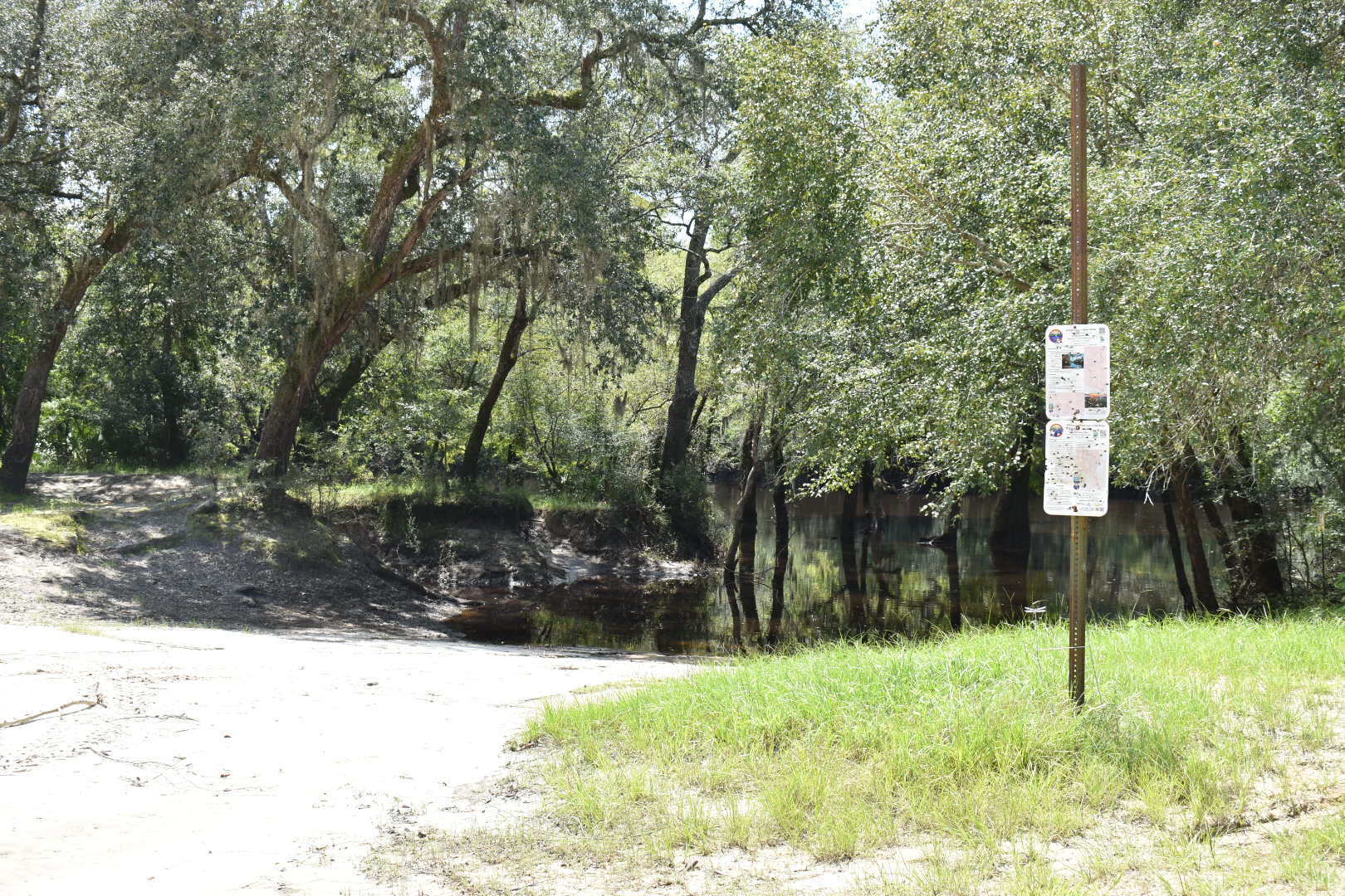 Knights Ferry Boat Ramp Sign, Withlacoochee River 2021-09-02