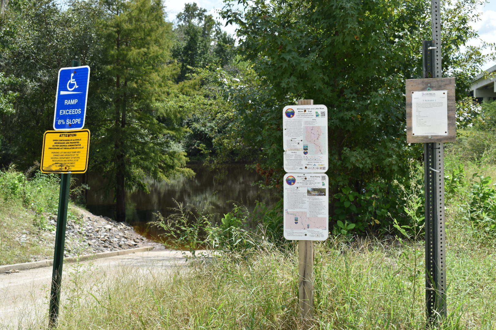 State Line Boat Ramp Sign, Withlacoochee River @ GA 133 2021-09-02