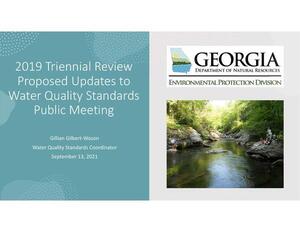 [2019 Triennial Review Proposed Updates to Water Quality Standards Public Meeting]