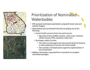 [Prioritization of Nominated Waterbodies]