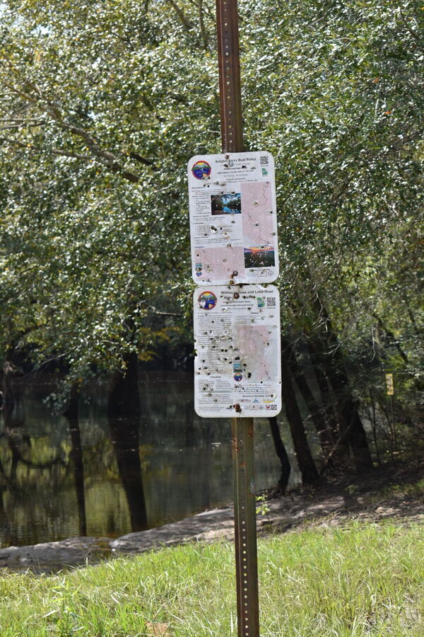 Knights Ferry Boat Ramp Signage, Withlacoochee River @ 2021-09-30