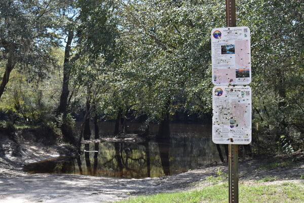 Knights Ferry Boat Ramp Sign, Withlacoochee River @ 2021-10-14