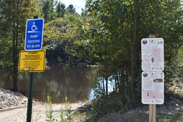 State Line Boat Ramp Sign, Withlacoochee River @ GA 133 2021-10-14