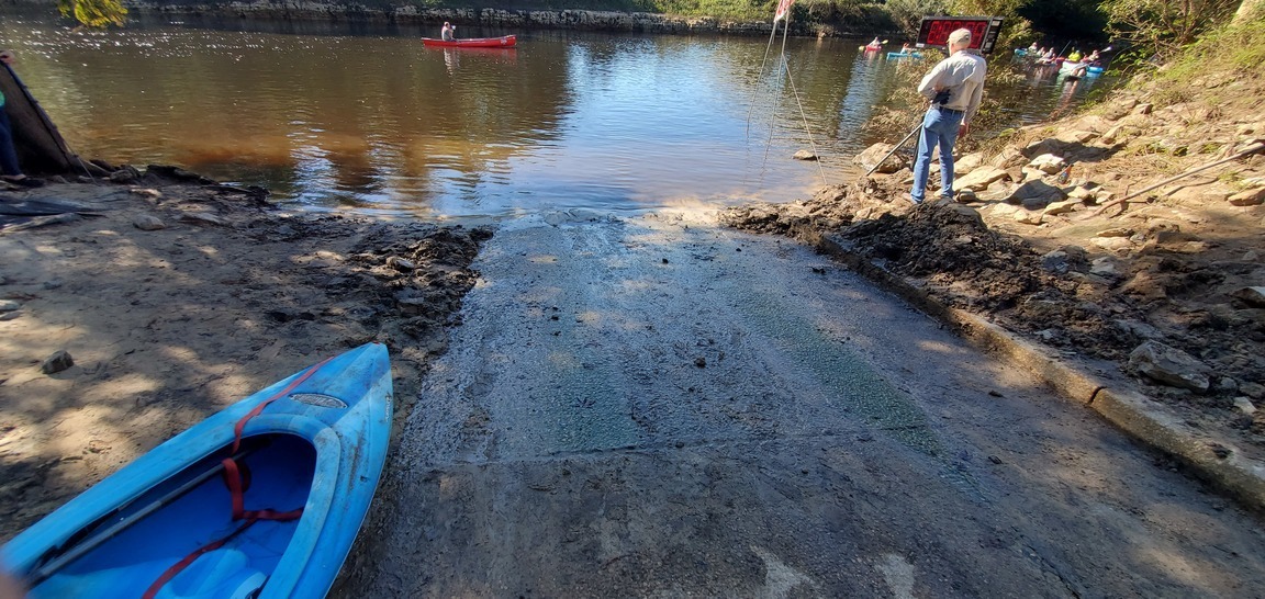 Water seeping out of the ramp