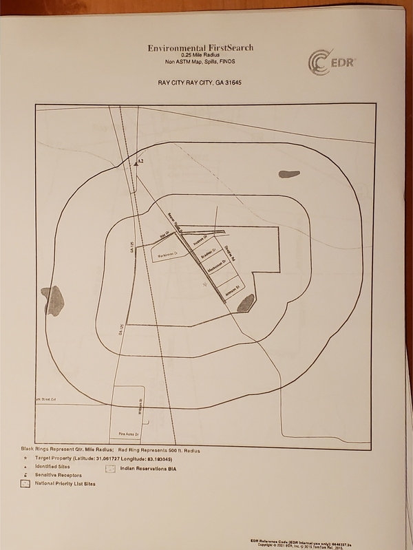 0.25 Mile Radius Non ASTM Map