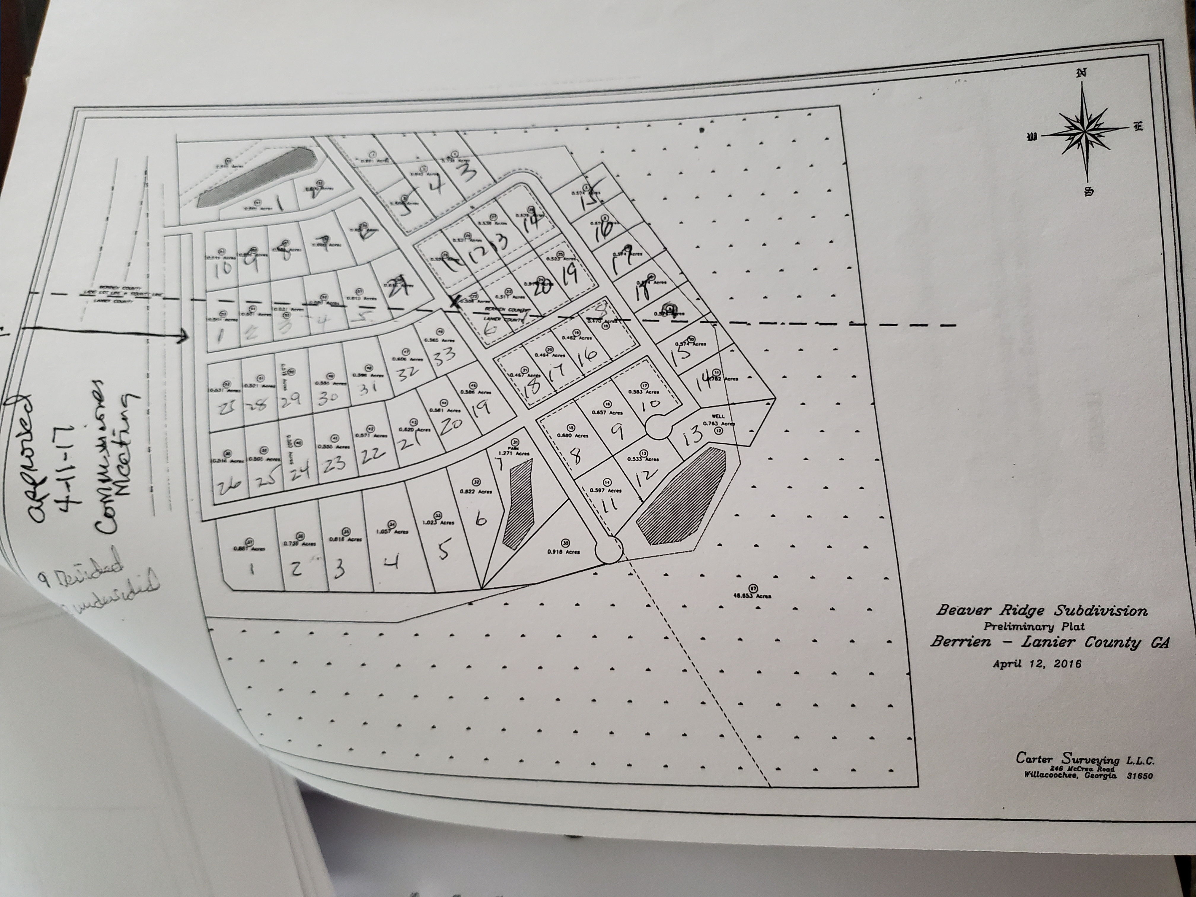 Numbered house lots map, 