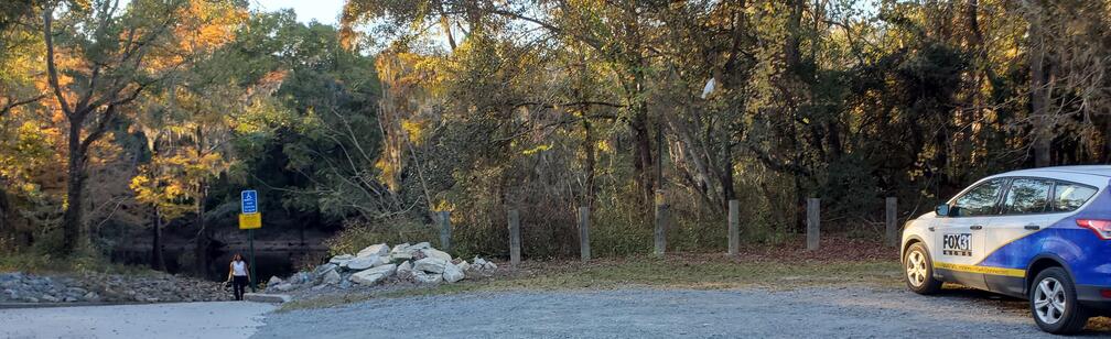 WFXL reporter at Troupville Boat Ramp