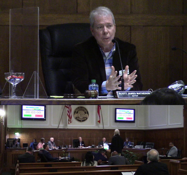 Valdosta Mayor Scott James, Suwannee Riverkeeper John S. Quarterman