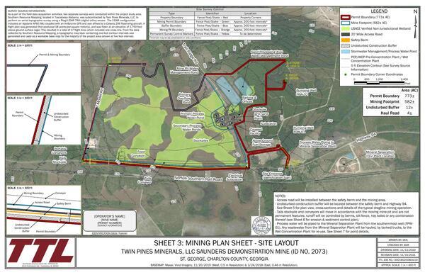 SHEET 3: MINING PLAN SHEET - SITE LAYOUT