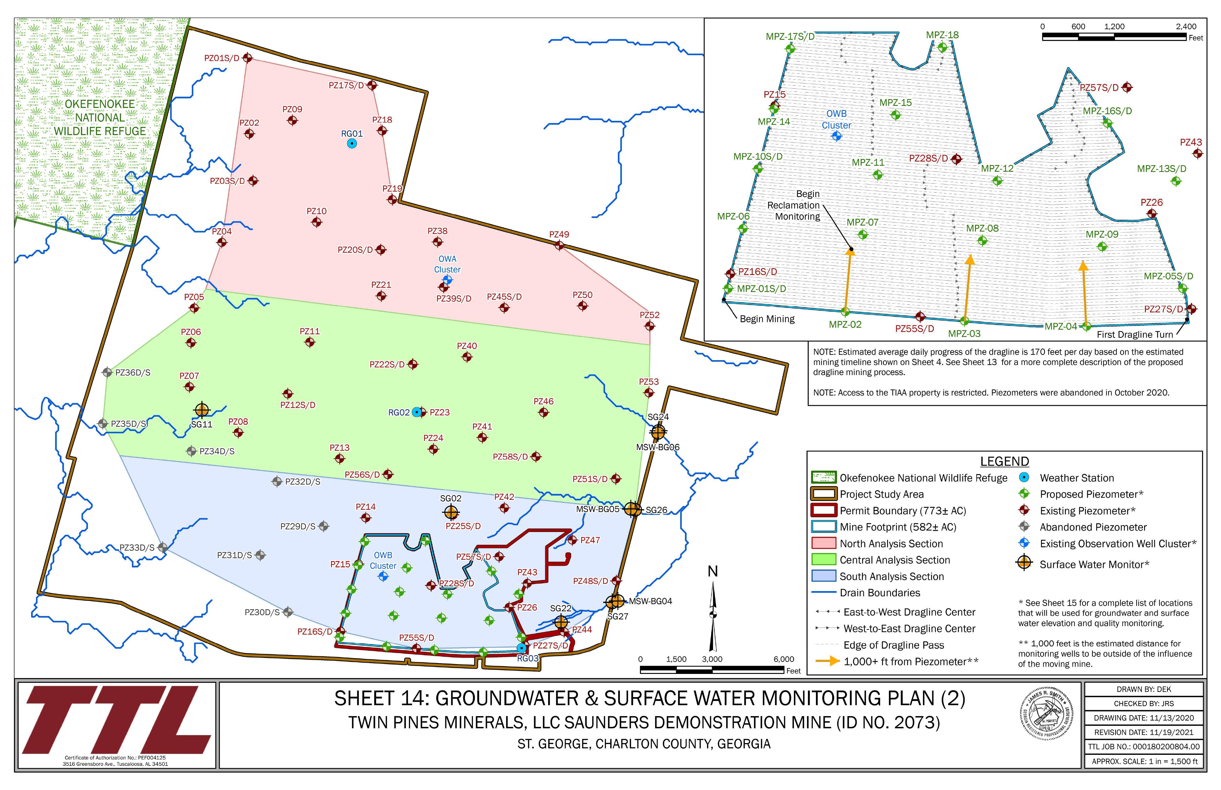 SHEET 14: GROUNDWATER & SURFACE WATER MONITORING PLAN (2)