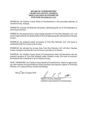 [Charlton County resolution supporting the mine 2019-08-15]