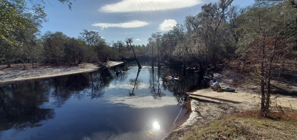 Sun on blackwater Suwannee River, 10:56:53, 30.5642861, -82.7251513