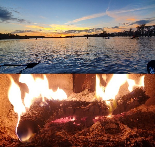 Solstice Sunset, Yule Log: Merry Christmas