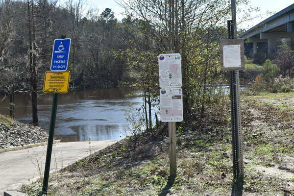 State Line Boat Ramp Sign, Withlacoochee River @ GA 133 2022-01-06