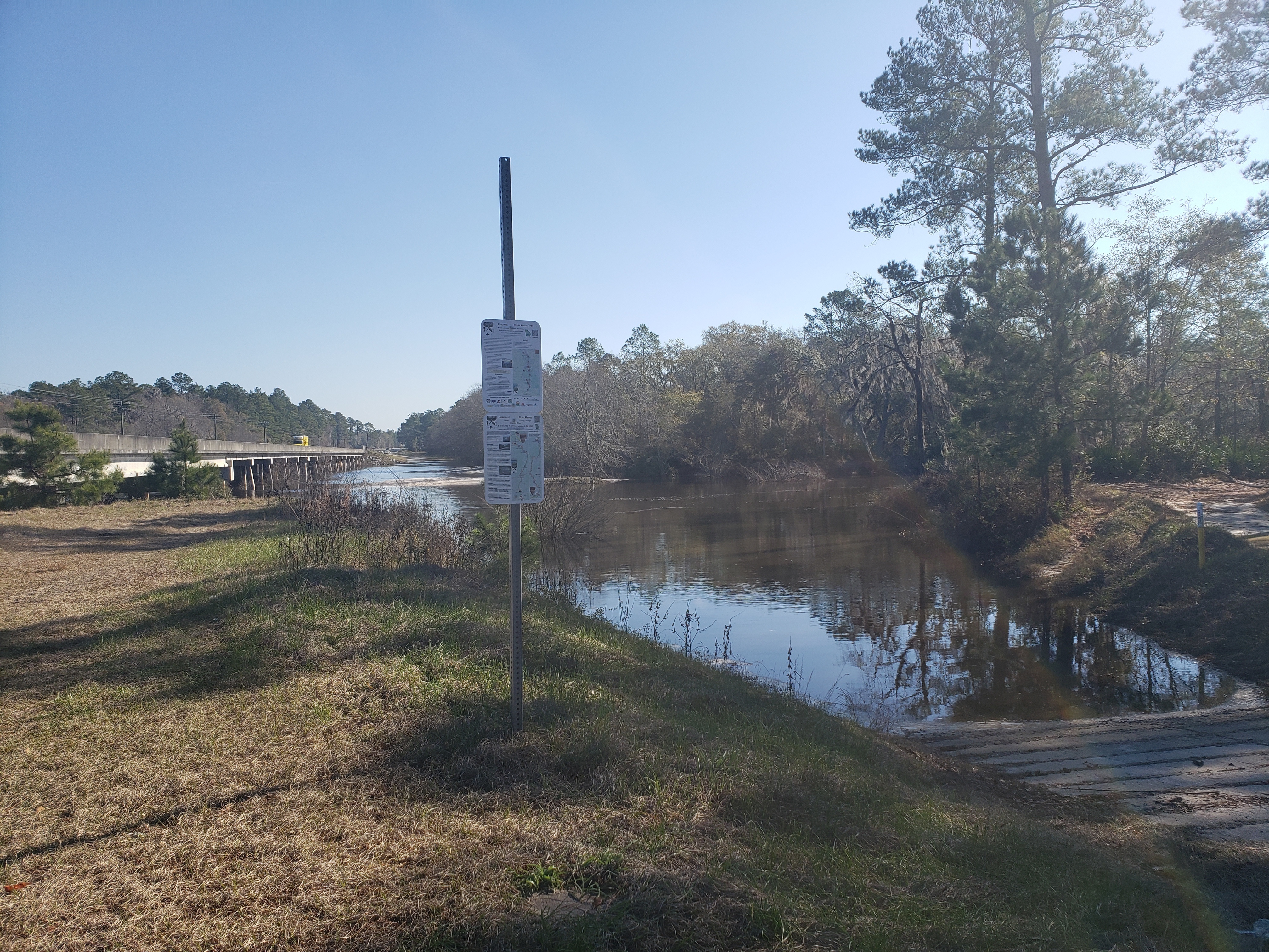 Lakeland Boat Ramp, Alapaha River @ GA 122 2022-01-27