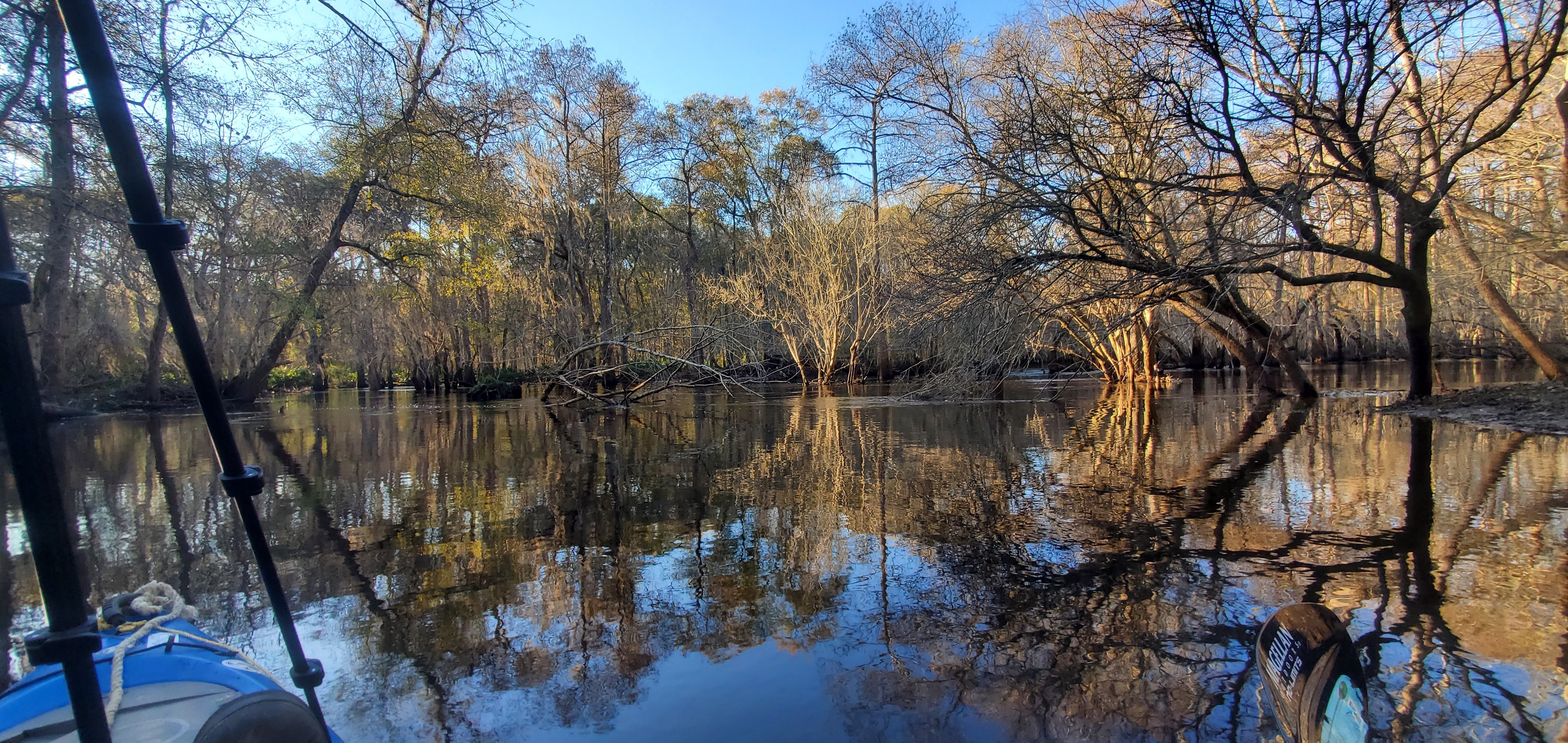 Wide flowing Withlacoochee River, 16:45:20, 30.8639161, -83.3204645