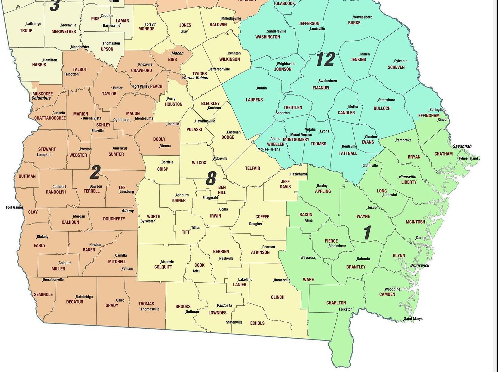 South Georgia Congressional Districts 2021-12-30