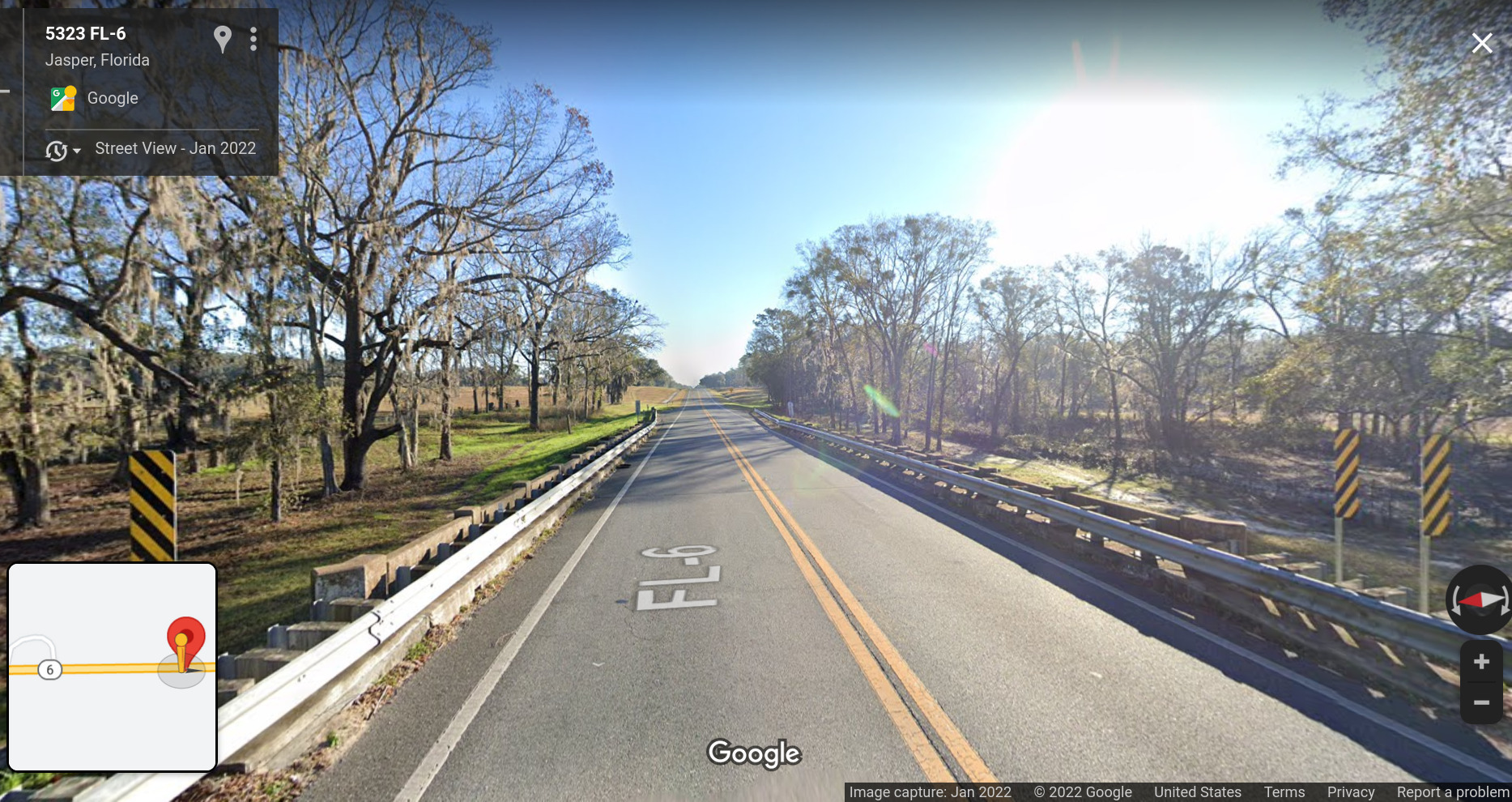 Streetview, US 41-FL 6 Little Alapaha River Bridge