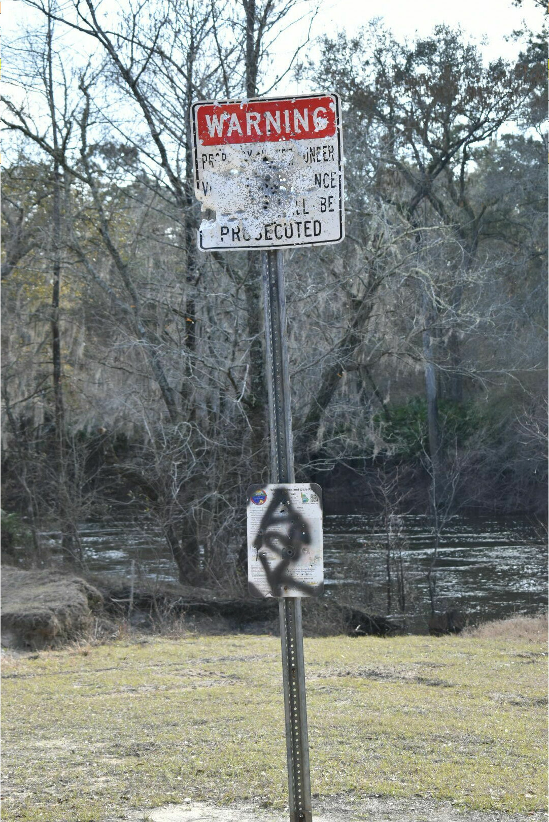 Nankin Boat Ramp Sign, Withlacoochee River @ Clyattville-Nankin Road 2022-02-10