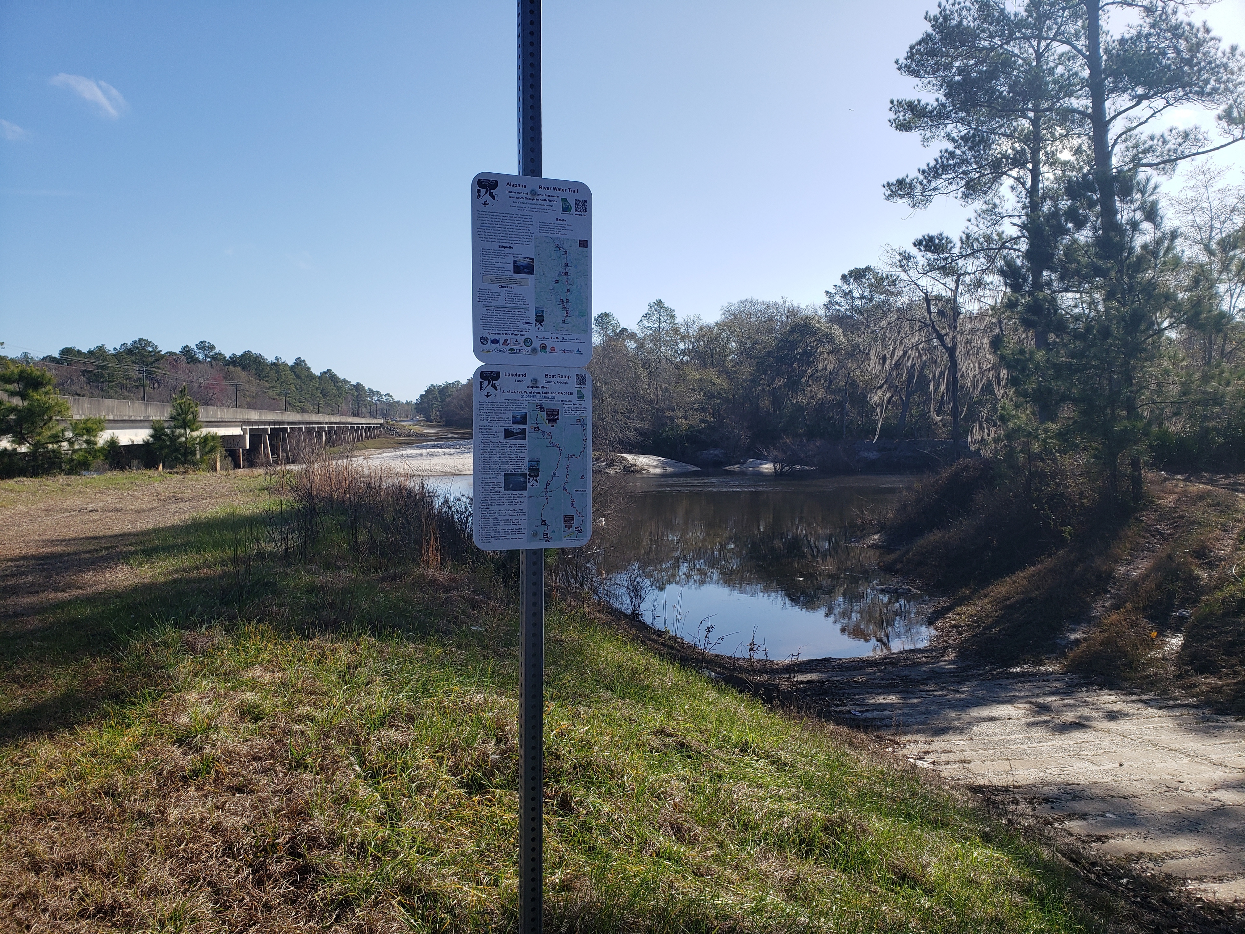 Lakeland Boat Ramp, Alapaha River @ GA 122 2022-02-17