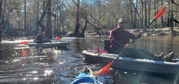 [Two intrepid paddlers down the Withlacoochee River, 10:35:33, 30.8463631, -83.3475404]