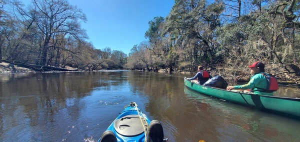 Trash in canoe, Withlacoochee River, Mayor and Chairman's Paddle 2022-02-19 Photo: John S. Quarterman