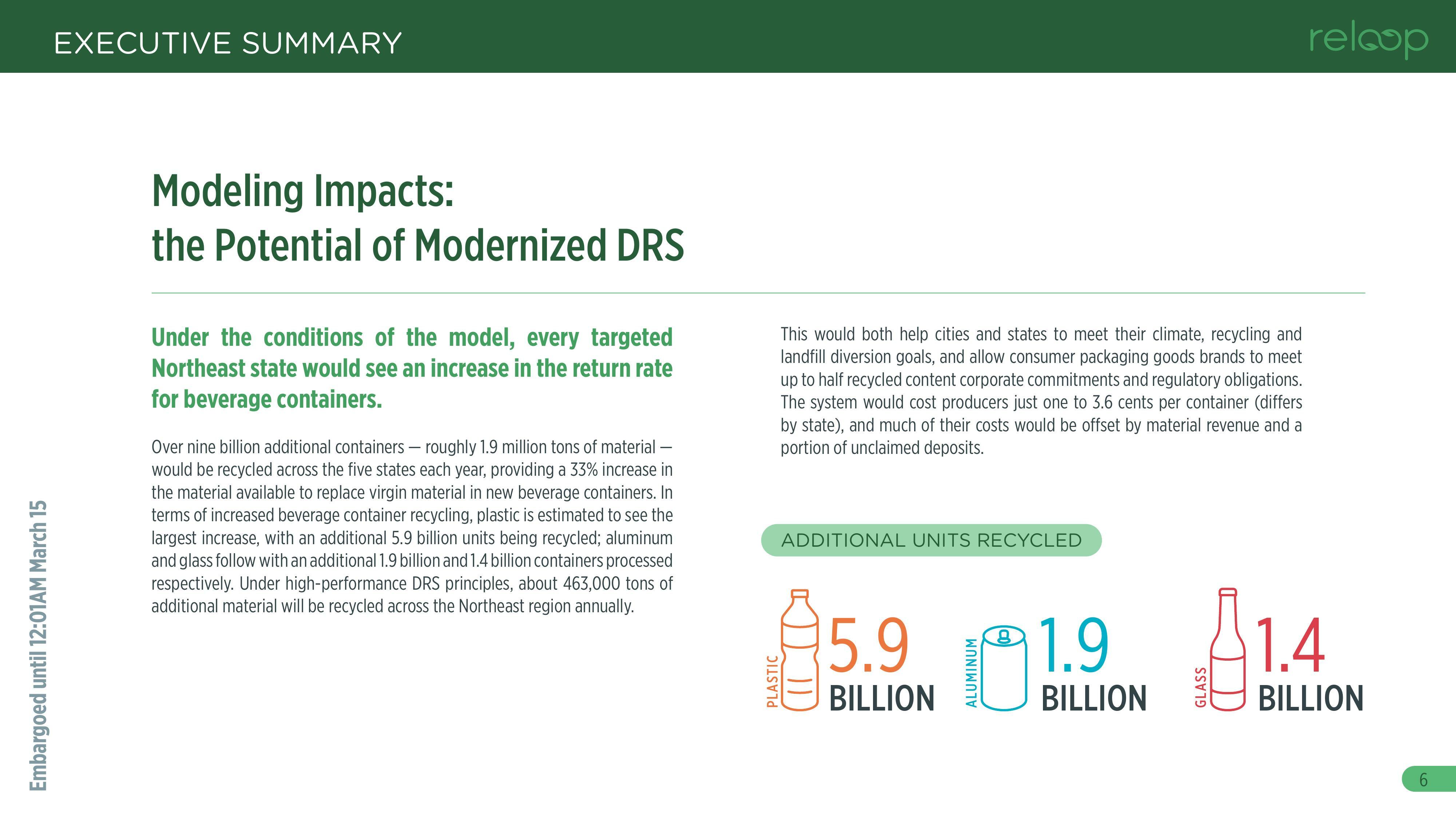 Modeling Impacts: the Potential of a Modernized DRS